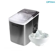  5 صانعة الثلج المحمولة أوبتيما Optima تنتج 12 كجم ثلج يومياً - اللون فضي  Ice Maker