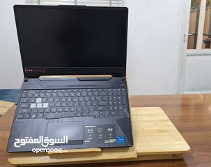  7 Bamboo laptop stand... حامل لابتوب من خشب البامبو