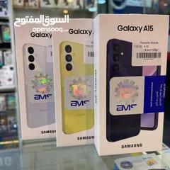  1 جديد بالكرتونة Samsung A15 رام 8 و 12 و 16 جيجا 128 و 256 مكفول سنة متوفر توصيل