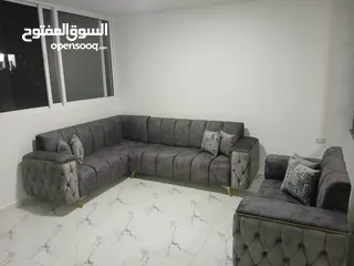  4 طقم كورنر تفصيل خشب لاتيه وقراط اسفنج ضغط عالي اسفنج تركي  قماش مخمل ووتر بروف   كابتونيه كامل