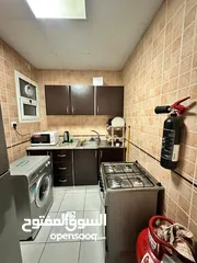  7 استوديو مفروش للايجار الشهري بعجمان منطقه الجرف ، بجوار الجامعه ومستشفي خليفه