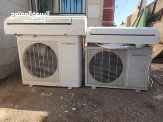  4 مكيفات مستعمله عاديه السعر شامل التركيب  حبه  2 طن ( فرش ) + حبه 1 طن (ناشونال وست)