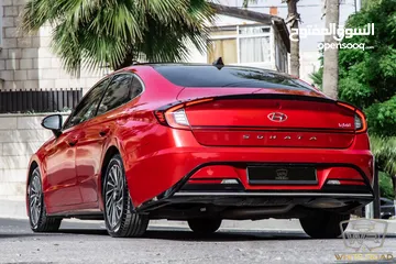  21 Hyundai Sonata 2021 Hybrid  السيارة وارد و صيانة الشركة و قطعت مسافة 125,000 كم فقط