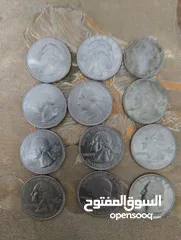  13 عملات معدنية وورقيه عدد 250 قطعه تقريبا اقرأ الوصف تحت