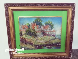  9 براويز تطريز ورسم زيتي  بسعر مغري