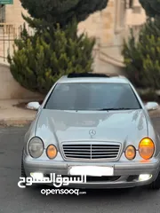  4 مرسيدس بنز clk موديل 1999 فل كامل اعلى صنف مفتاح شفط وفتحة وغرفة جلد ماتور 2000 cc