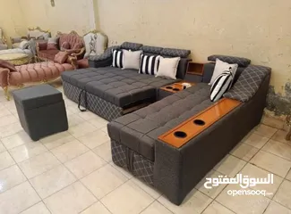  5 ركنه 3×1 سرير وسحارة خشب زان مقاس 2 في3 مزودة بكهرباء للبيع جديده من ورشه تصنيع مزودة بكهرباء وبف