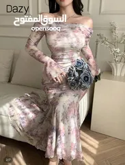  3 فستان سهرة نمرة لارج، نوعه لايكرا مريح جداً  لاطلالة مميزة