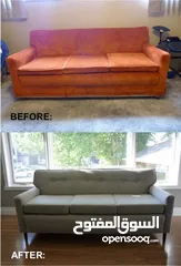  4 SOFS UPHOLSTERY/ FABRIC CHANGING