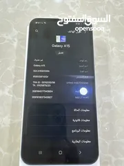  4 Galaxy A15 بحالة ممتازه مستعمل أسبوعان فقط