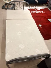  6 Single foldable bed with mattress