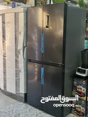  7 ثلاجة شارب 4 أبواب انفيرتر ستيل واسود