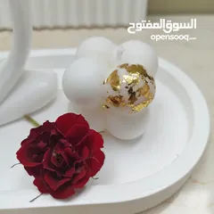  19 شموع معطره وديكورات حجر صناعه يدويه حسب الطلب