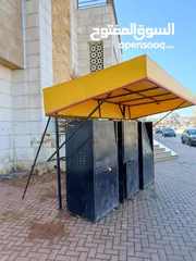  1 مظلة و حافظات وستاندات ماكينات السلش .