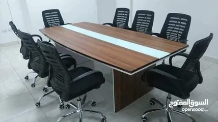  1 ترابيزة اجتماعات (خشب زجاج مودرن كلاسيك اثاث مكتبي) -meeting table