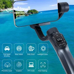 6 المثبت الذكي المضاد للاهتزاز (حامل بانورامي)Smartphone Gimbal Stabilizer, F10 Handheld 3-Axis Phone