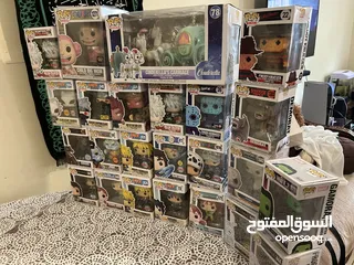  10 24 كرتون funko pop حاله ممتازه منهم عليهم حمايات علب سعر 100