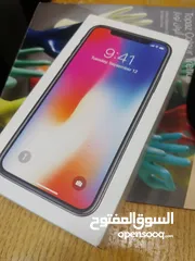  2 ايفون اكس 64 جيجا  iphone x 64gb with box minor line 60bd