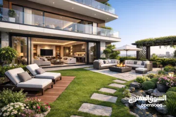  2 شقه فاخره للبيع 200 متر بناء + 100 متر حديقه