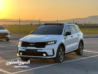 1 كايا سورينتو /2022 فل الفل  فتحة سقف بانوراما  4x4 ///240Hp بنزين + كهرباء  ( Haybrid) 1600cc