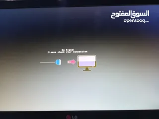 16 شاشة كمبيوترLG20انش مونيتورLEDمع نحولها الأصلي مدخلVGAبحاله ممتازه عالفحص شغاله100%