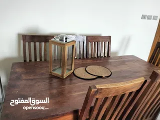  6 طاولة سفرة خشب 6 كراسي للبيع