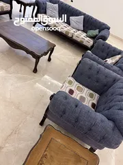  2 طقم كنب خشب زان 100٪؜ .. لون اسود .. جودة عالية ..