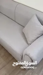  1 كورنر بيج جديد مع كوشنز/ قابل للمعاينة ، تفصيل جديد/ خشب ثقيل/ قماش كواليتي عاليه/سعر قابل للمفاوضه