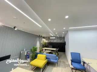  3 مكتب مميز للايجار  فيه مكيفات تصميم مودرن يصلح مكتب محاماة عيادة دكتور مكتب تصميم مكتب دعاية .. الخ