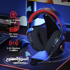  8 سماعة وايرلس صوت محيطي ريدراجون  Wireless Redragon Zeus Pro