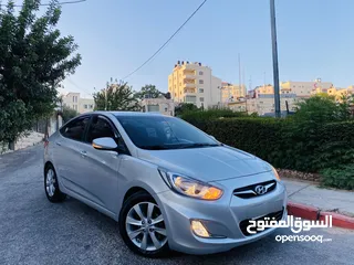  1 هونداي اكسنت 2014 فل اوتماتك 4 غيار بنزين اصل كوررري ترخيص وتأمين شامل  الله يبارك ..