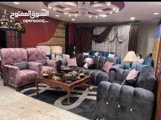  6 طقم كنب 7مقاعد خشب لاتيه سويد 135