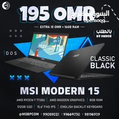  1 Msi Modren 15 , AMD Radeon Graphics , Ryzen 7 - لابتوب من ام اس اي !