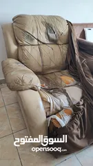  1 كرسي راكلون قديم صوفا قديمة (4 OMR) Old single Raklon chair and Old Sofa