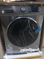  1 غساله ناشونال التكريك 12 كيلو 1400 دوره لون استيل توفير عالي كهرباء A+++