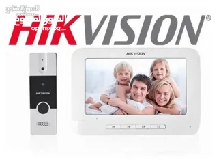  6 انتركم فيديو صوت وصورة hikvision شامل التركيب والتشغيل