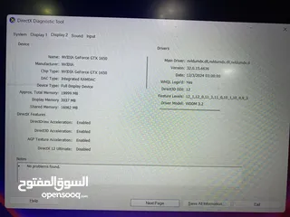  1 لابتوب Lenovo GTX 1650