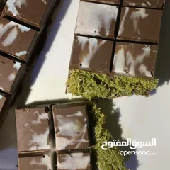  6 شوكولاته دبي ترند بالستاشيو بالكنافة الاصليه