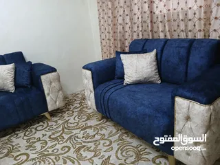  5 طقم كورنر كبتني خشب لاتيه وقراط وسفنج ضغط عاليه وقماش  روز اسطنبولي موشح وعليه طبقة بليستر طبي