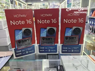  1 جديد وحديث NOTE 16 جيجا 64 رام 12 بطارية 5160 مكفول سنة كاملة من شركتو SMT متوفر توصيل