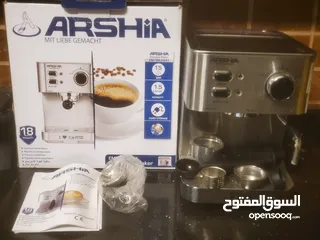  1 ماكينة أرشيا للاسبرسو وصنع الرغوه