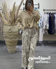  3 قميص ستان بيج