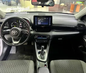  13 Toyota Yaris 2022 هاتش باك  استيراد اوروبي ( ياباني )  بطارية ليثيوم
