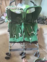  3 عربايه أطفال مزدوج ماركه maclaren