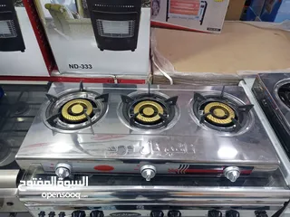  24 غاز 3عيون ستانلس ستيل ثقيل  عيون نحاس ونار حامية ونظام أمان حرق سعر 23دينار فقط لفترة محدودة مكفول