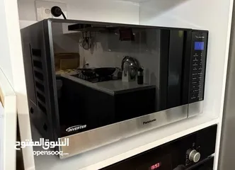  3 مايكروويڤ باناسونيك فري ستاند اكبر حجم بحالة ممتازه جميل جداً 44 لتر