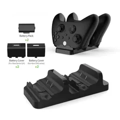  5 ستاند شحن يدين اكس بوكس مع بطاريات شحن DOBE Xbox Controller Dual Charging Dock TYX-532X