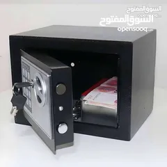  5 قاصات حجم وسط // خزنة إلكترونية حديد عرض 23 سم ارتفاع 17 سم // خزنات أموال