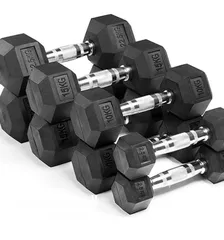  7 New dumbbell 20 kg weight yellow black with bar new only