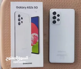  8 جهاز ما شاء الله Samsung A52s 5G جيجا 256 أغراضة والكرتونه الأصلية متوفر توصيل وهدية